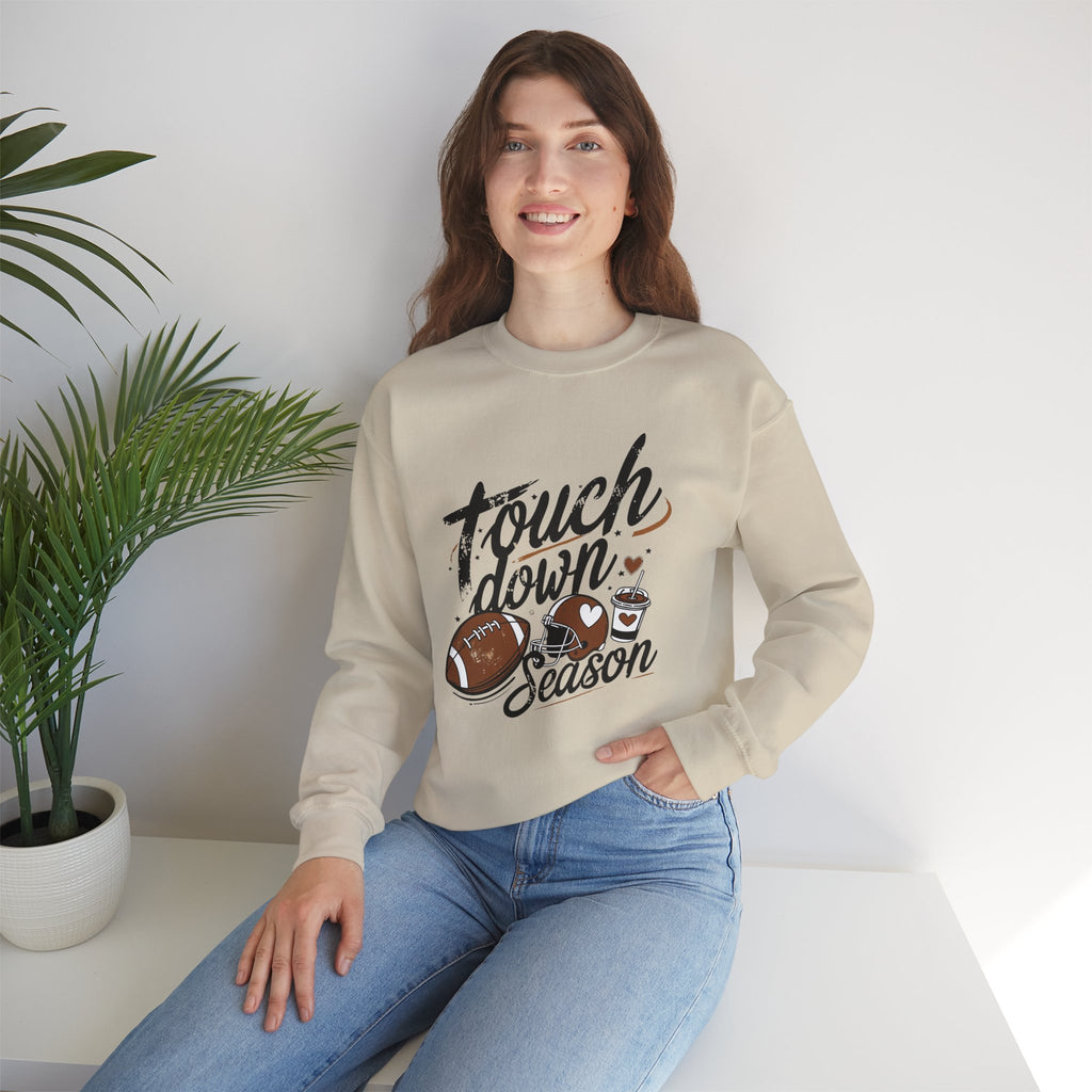 Touchdown Season Crewneck Sweatshirt — Football Fan Game Day Pullover