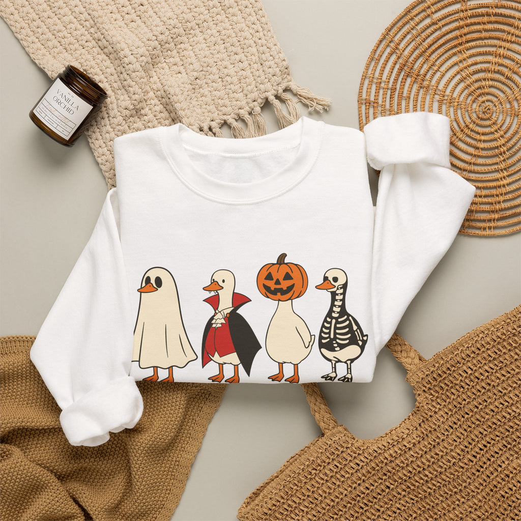 Just a Spooky Goose Sweatshirt — Cute Halloween Goose Crewneck