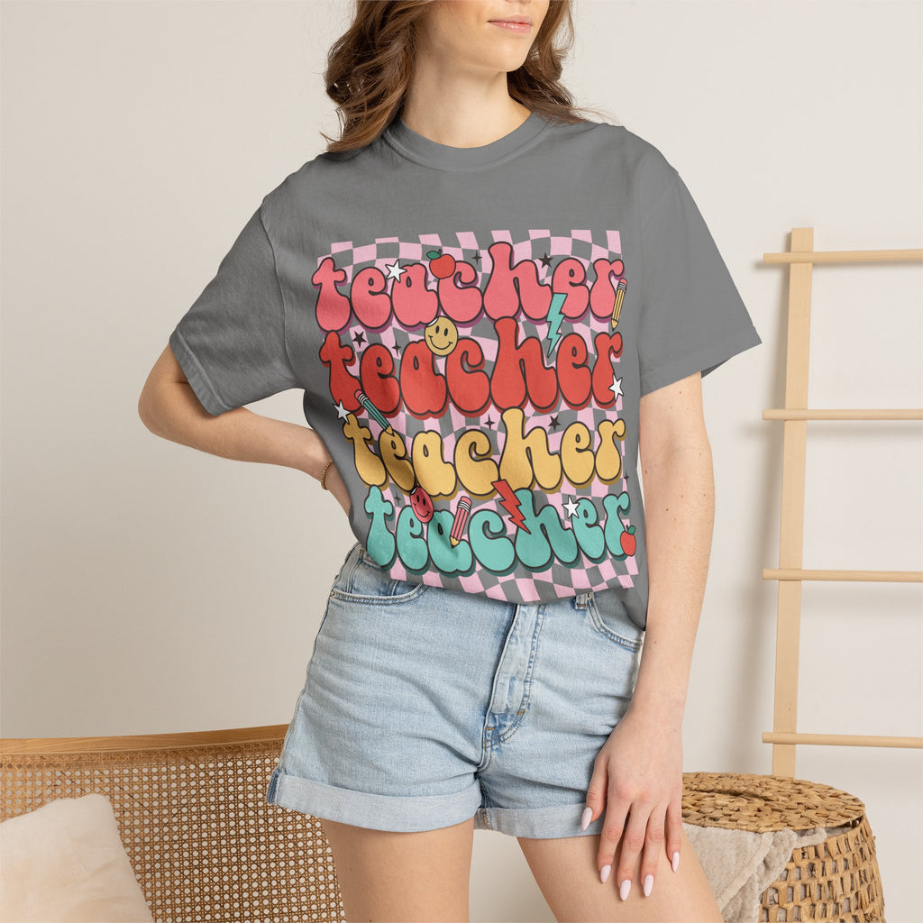 Retro Teacher Smile T-shirt