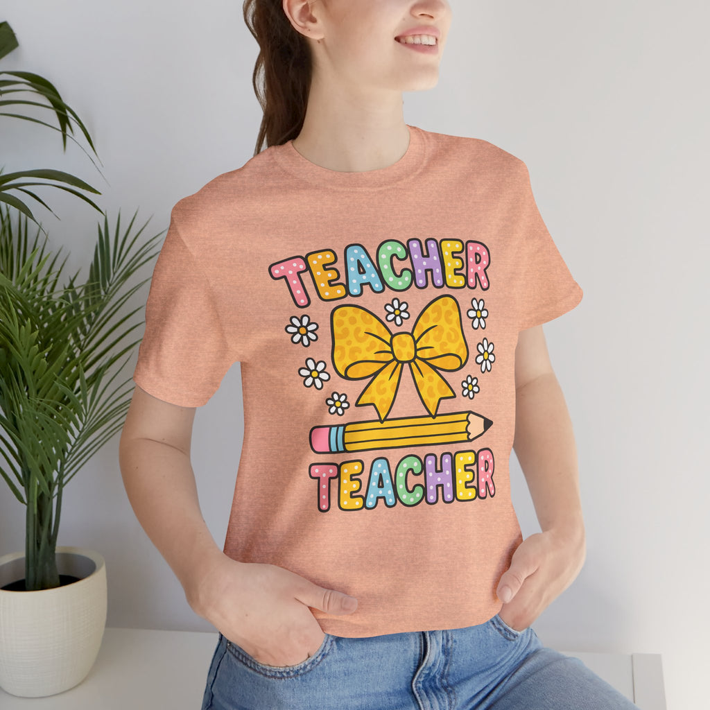 Teacher Bow Pencil T-Shirt