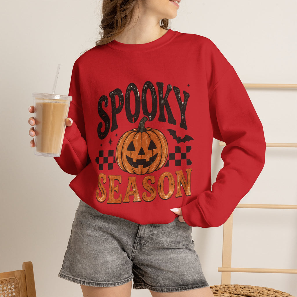 Spooky Season Sweatshirt — Pumpkin Jack-O'-Lantern Halloween Crewneck