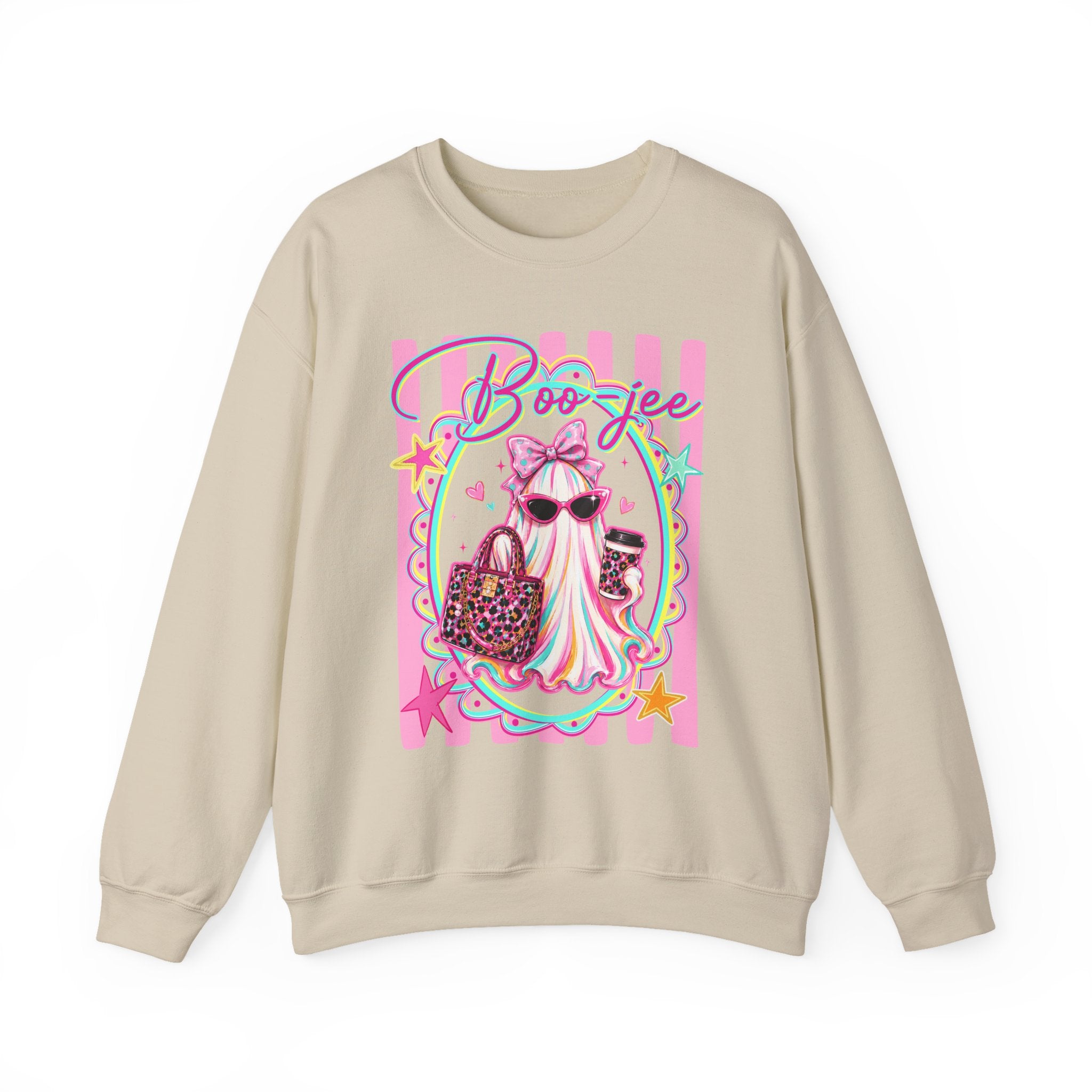 Halloween Crewneck Sweatshirt — "Boo-jee" Cute Ghost Fashion Graphic