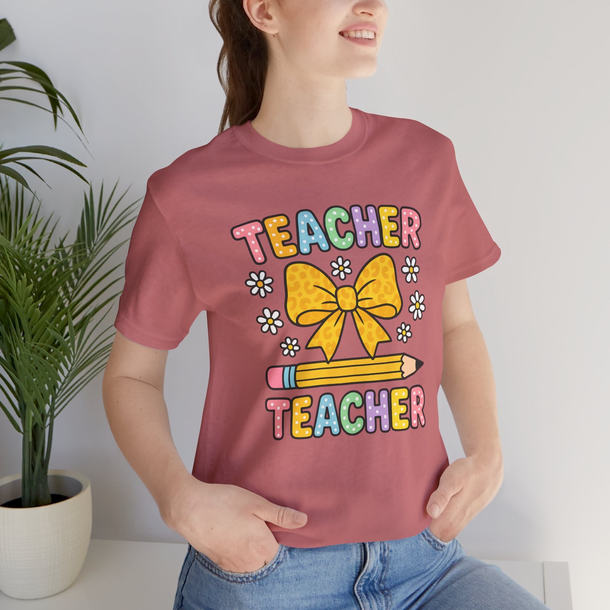 Teacher Bow Pencil T-Shirt