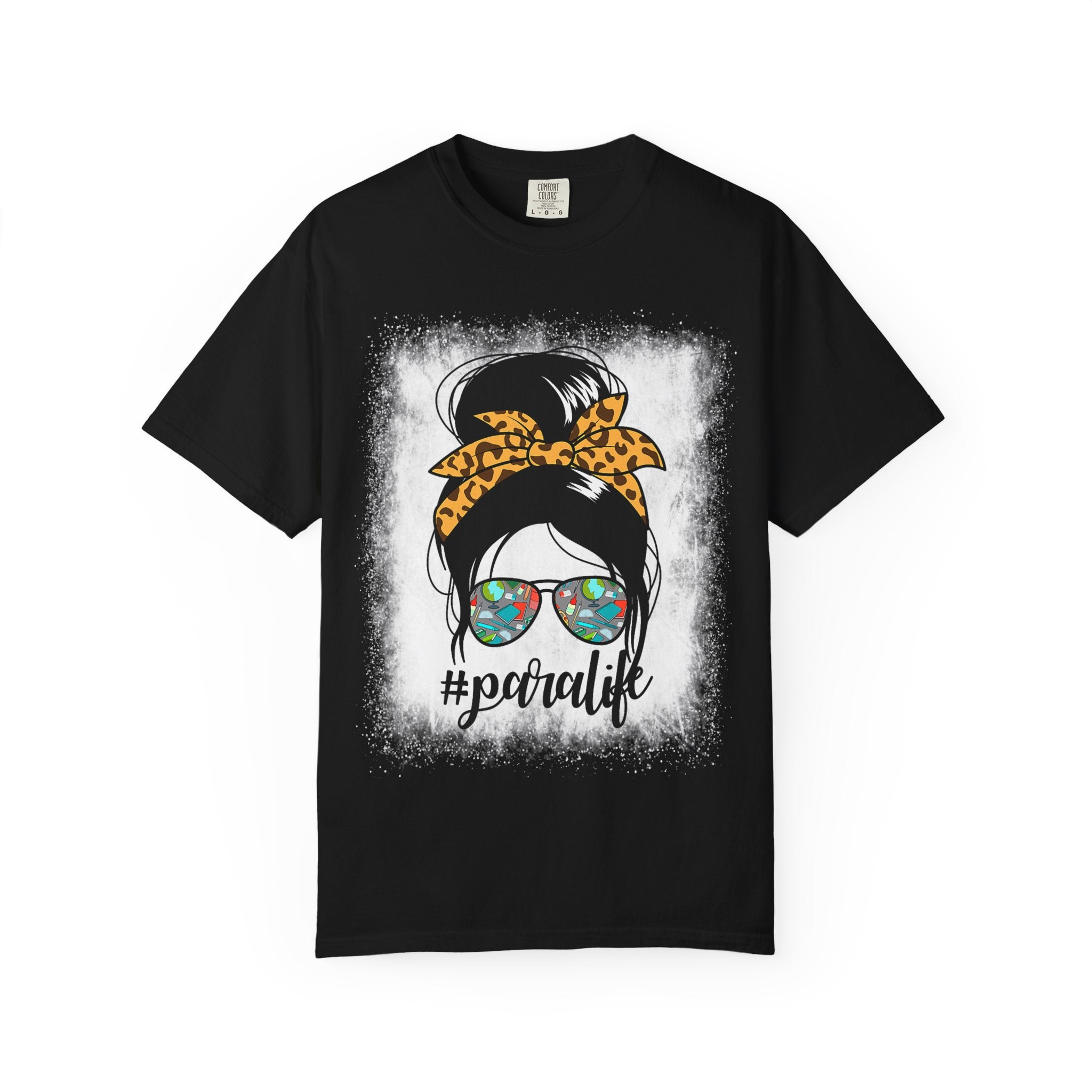 Para Life Graphic Tee — #paralife Sunglasses Messy Bun Shirt for Moms
