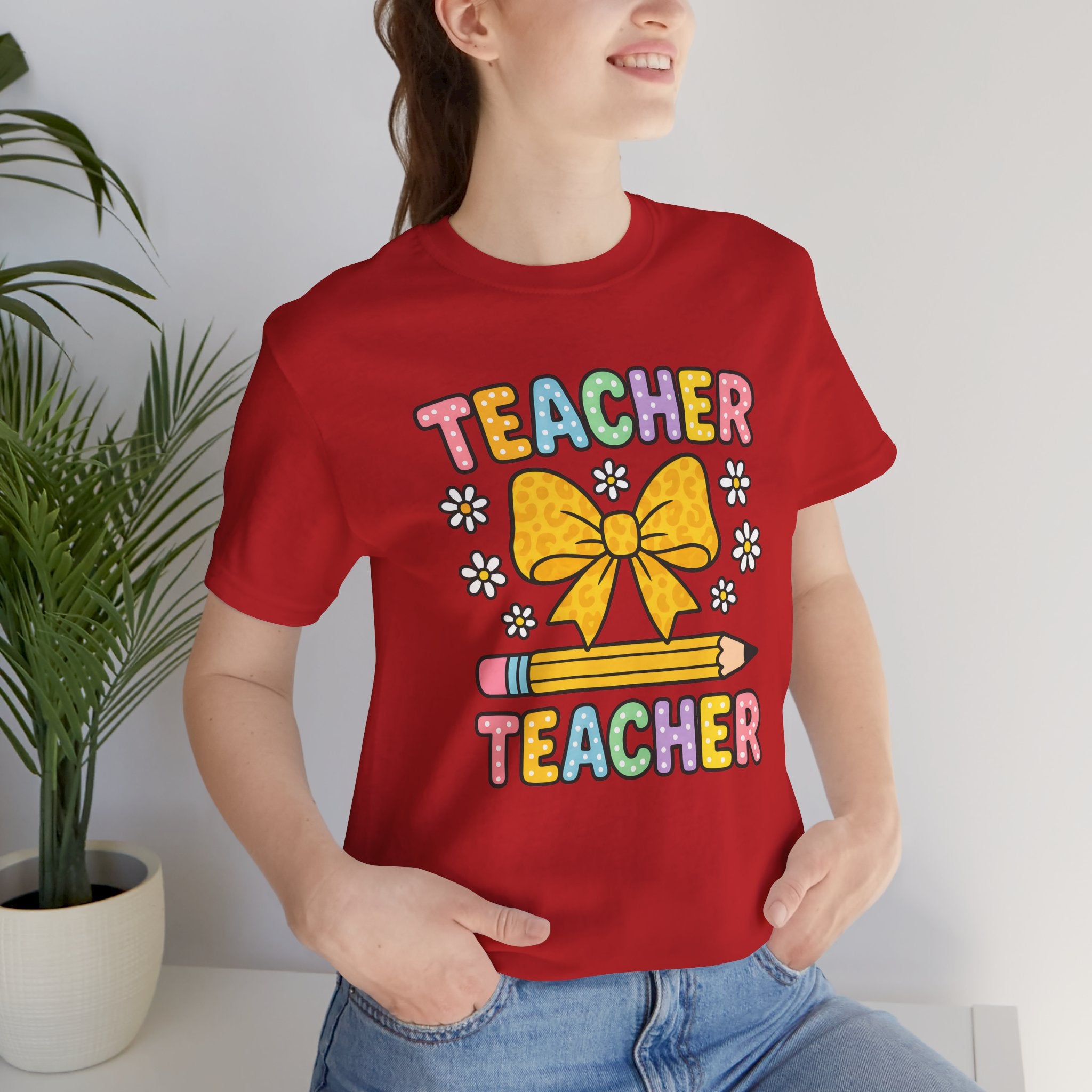Teacher Bow Pencil T-Shirt