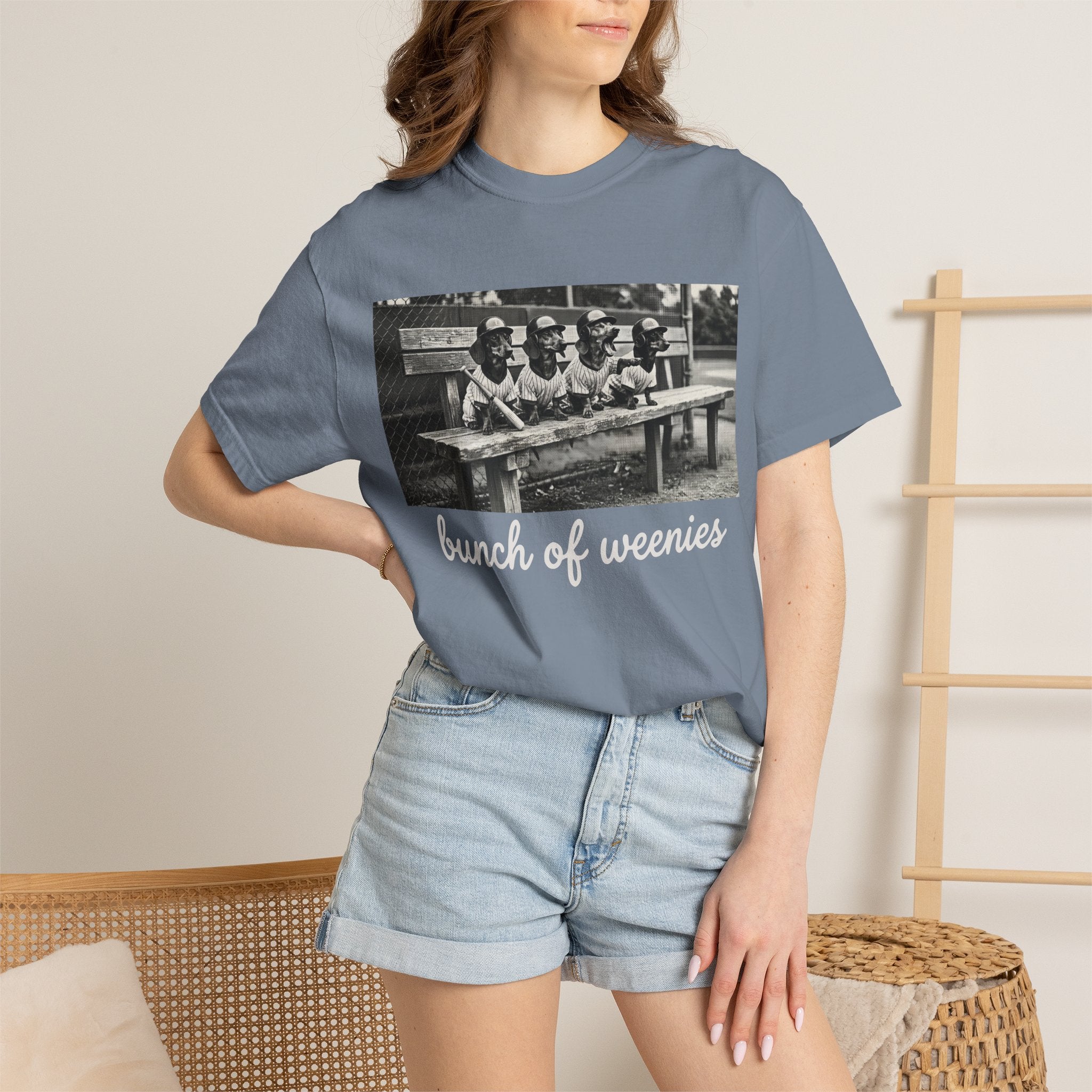 Vintage Bunch of Weenies White Text Photo T-Shirt