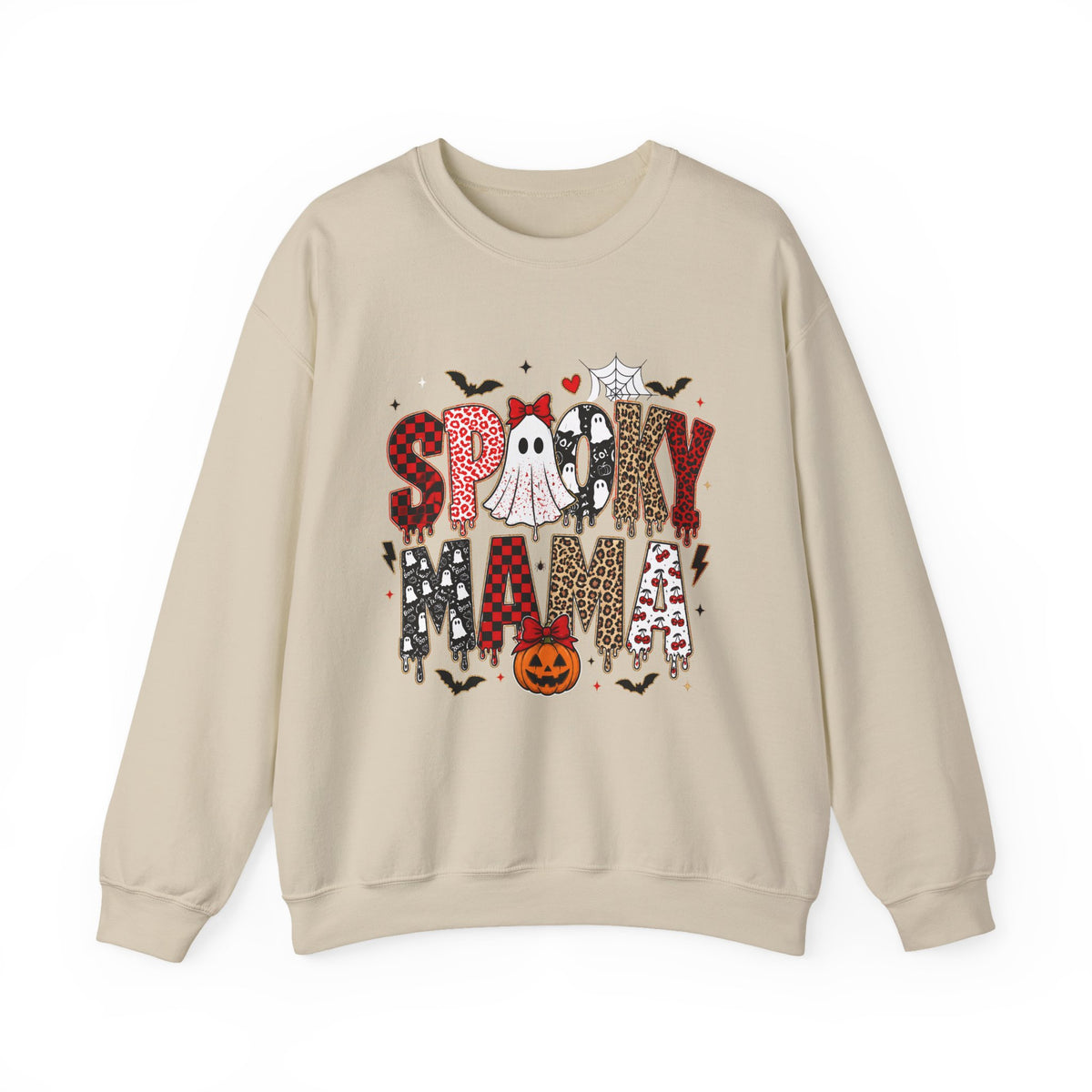 Spooky Mama Sweatshirt — Halloween Ghost Pumpkin Crewneck