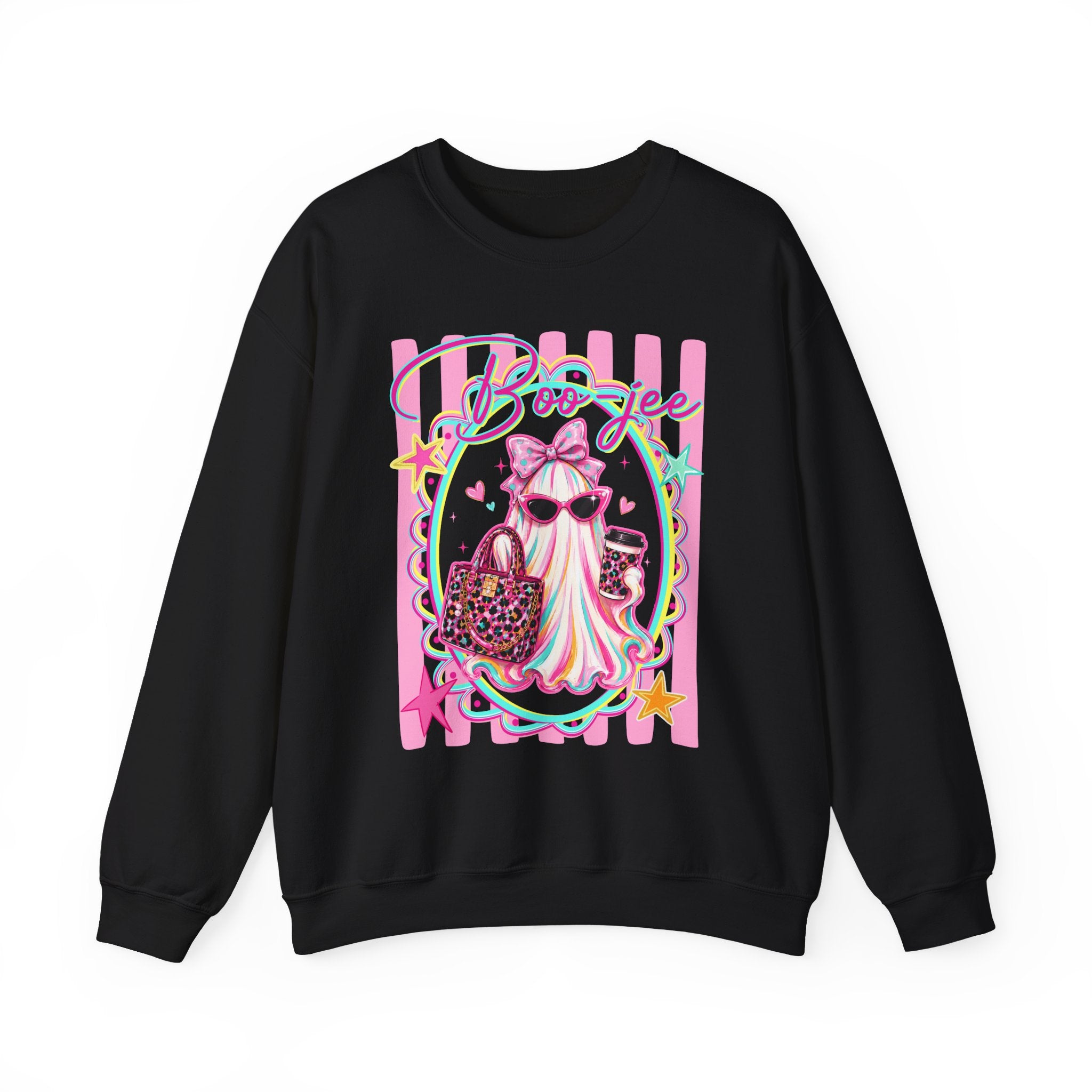 Halloween Crewneck Sweatshirt — "Boo-jee" Cute Ghost Fashion Graphic