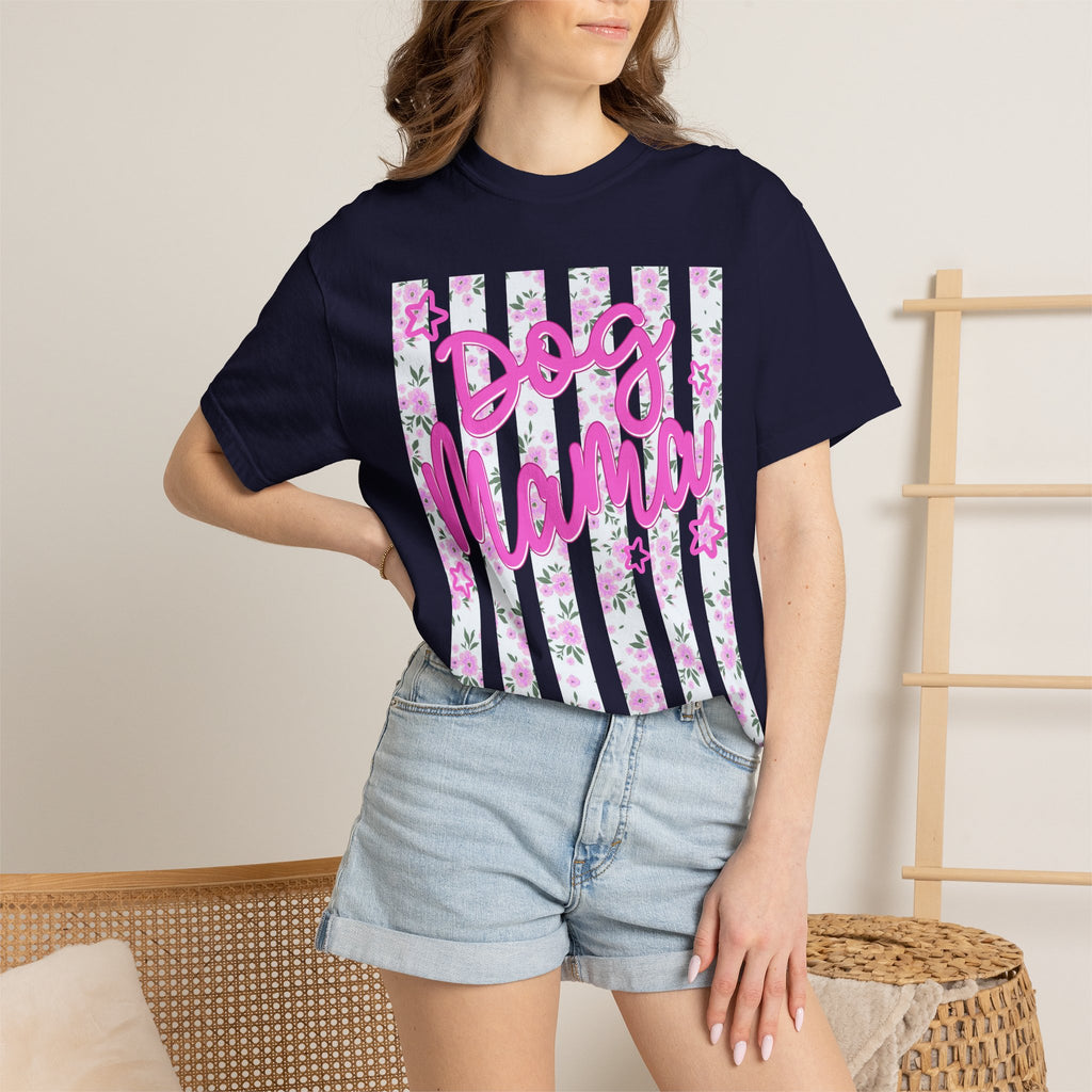 Dog Mama Floral Flag T-Shirt