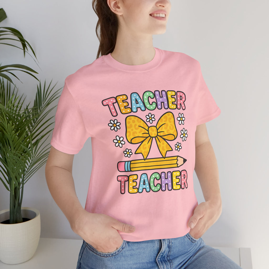 Teacher Bow Pencil T-Shirt