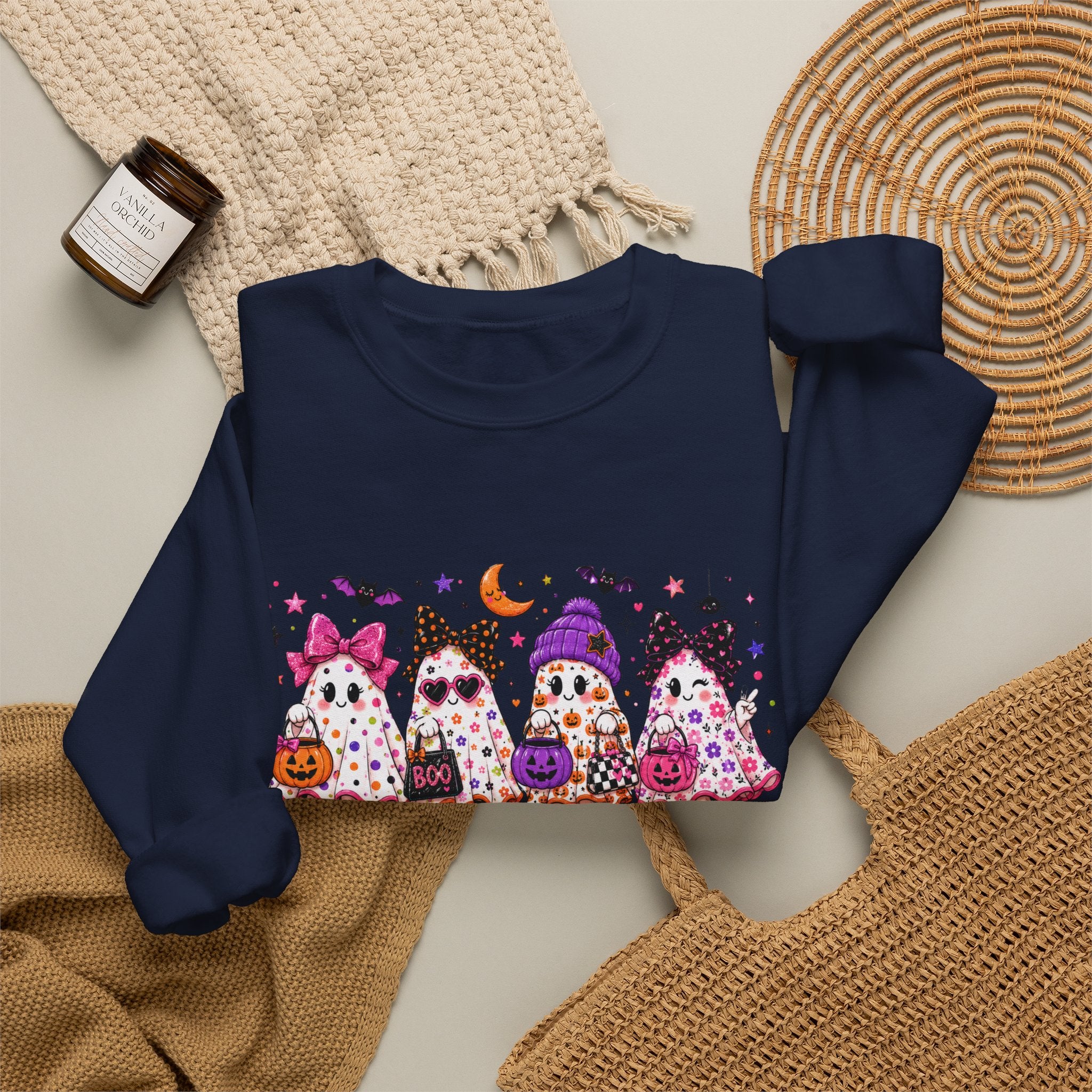 Halloween Gnomes Crewneck Sweatshirt — Cute Trick-or-Treat Gnome Halloween Sweater