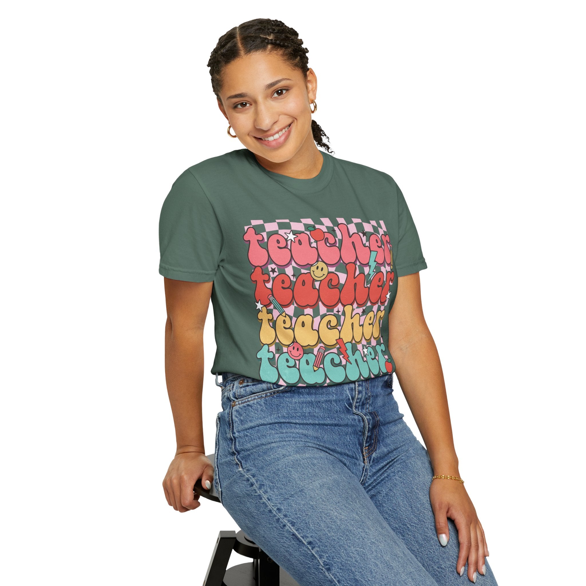 Retro Teacher Smile T-shirt