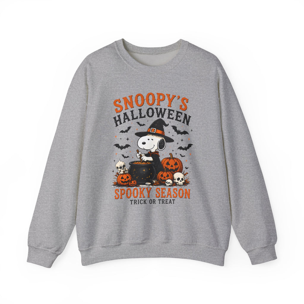 Snoopy Halloween Crewneck Sweatshirt – Spooky Season Trick-or-Treat Design