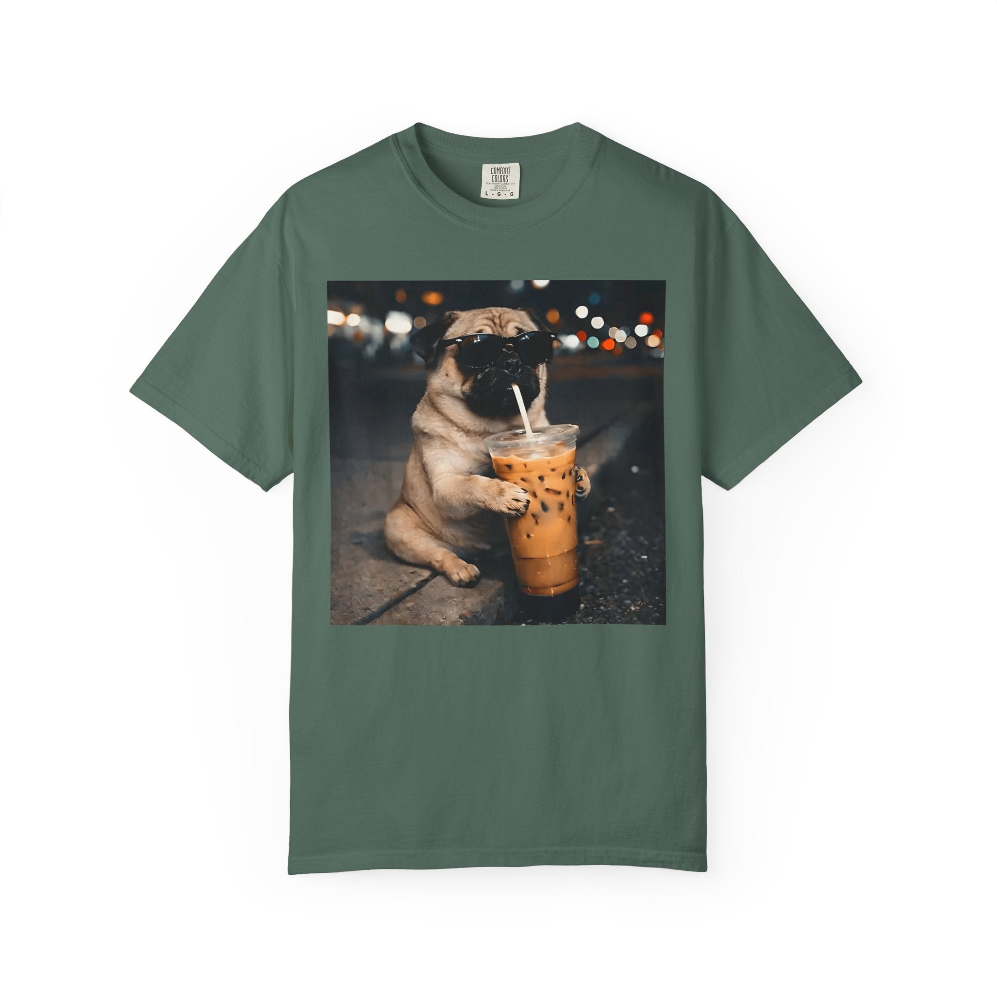 Pug Drinking Boba T‑Shirt — Cute Dog Bubble Tea Graphic Tee