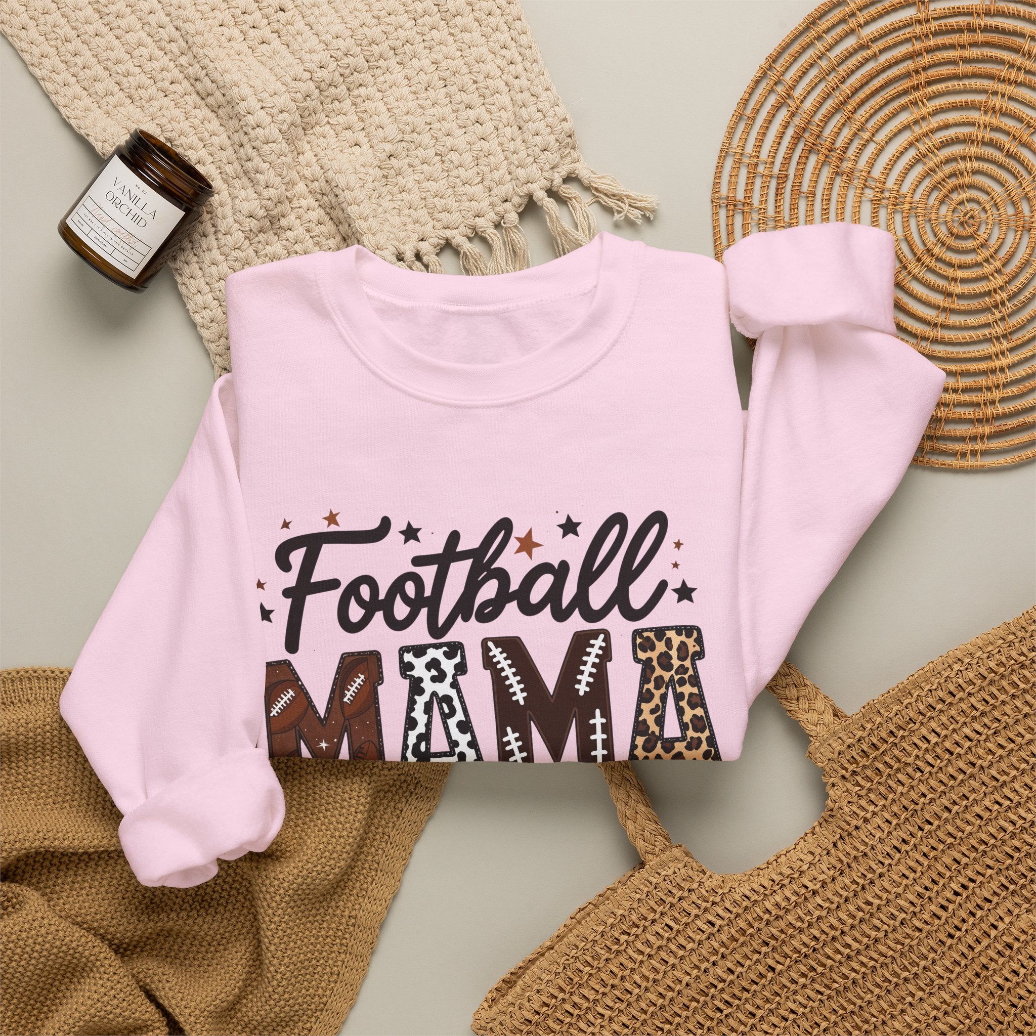 Football Mama Sweatshirt – Leopard Print Football Mom Crewneck