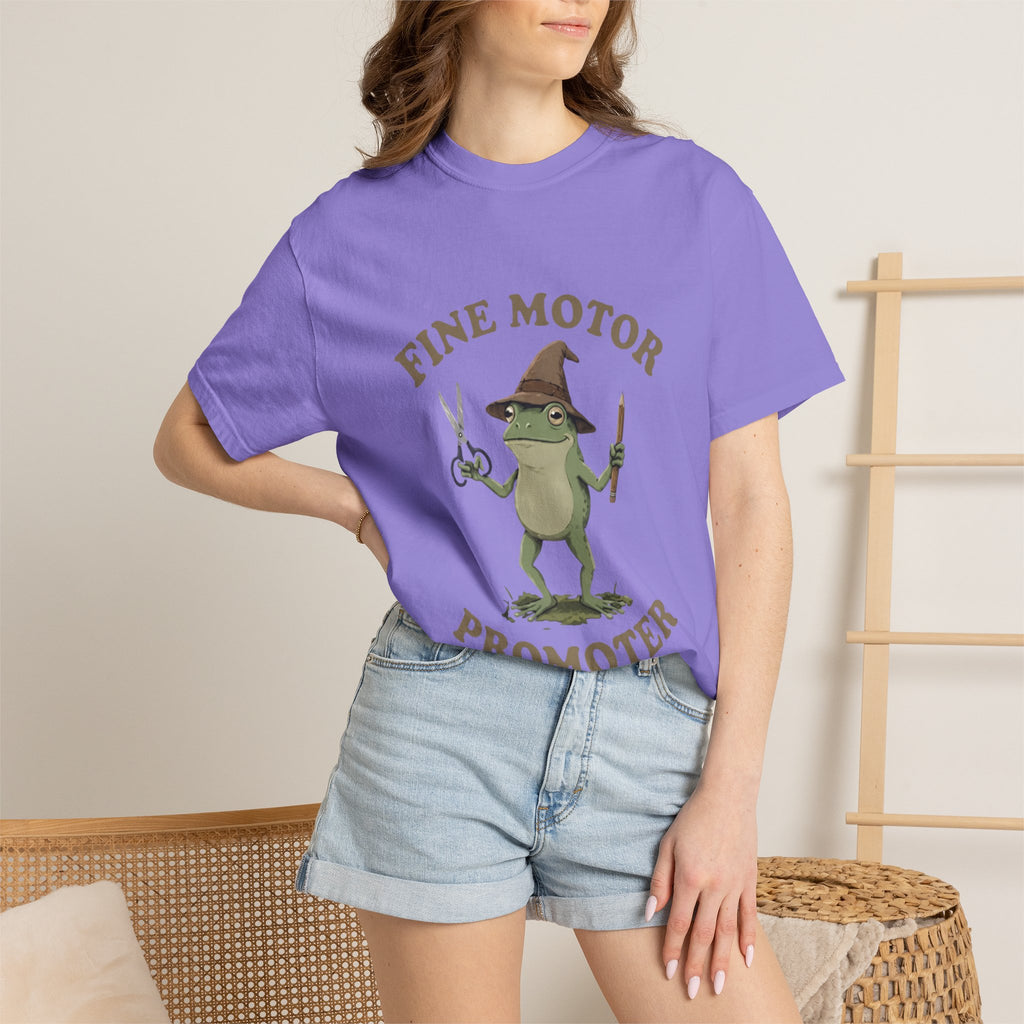 Fine Motor Promoter T-Shirt — Cute Frog Teacher Occupational Therapy Tee