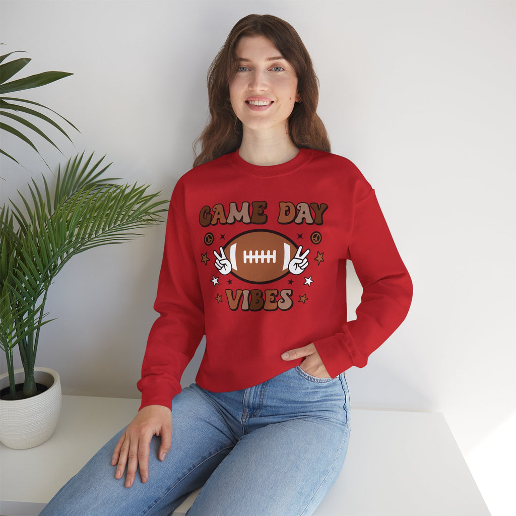 Game Day Vibes Sweatshirt — Retro Football Crewneck