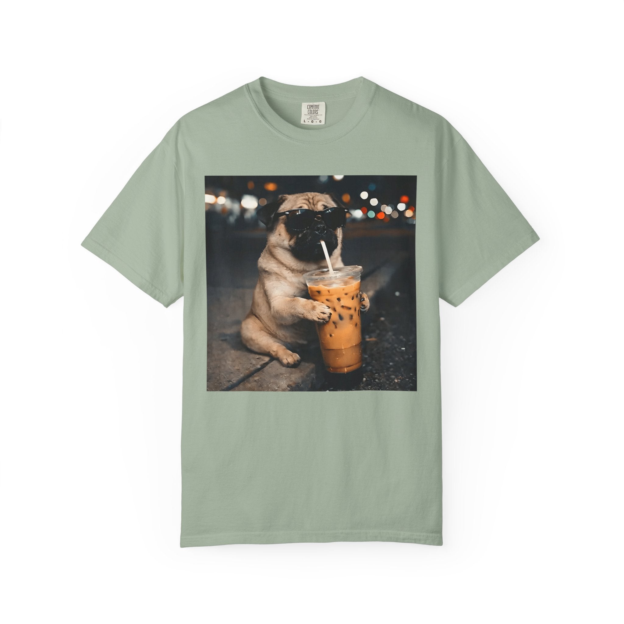 Pug Drinking Boba T‑Shirt — Cute Dog Bubble Tea Graphic Tee