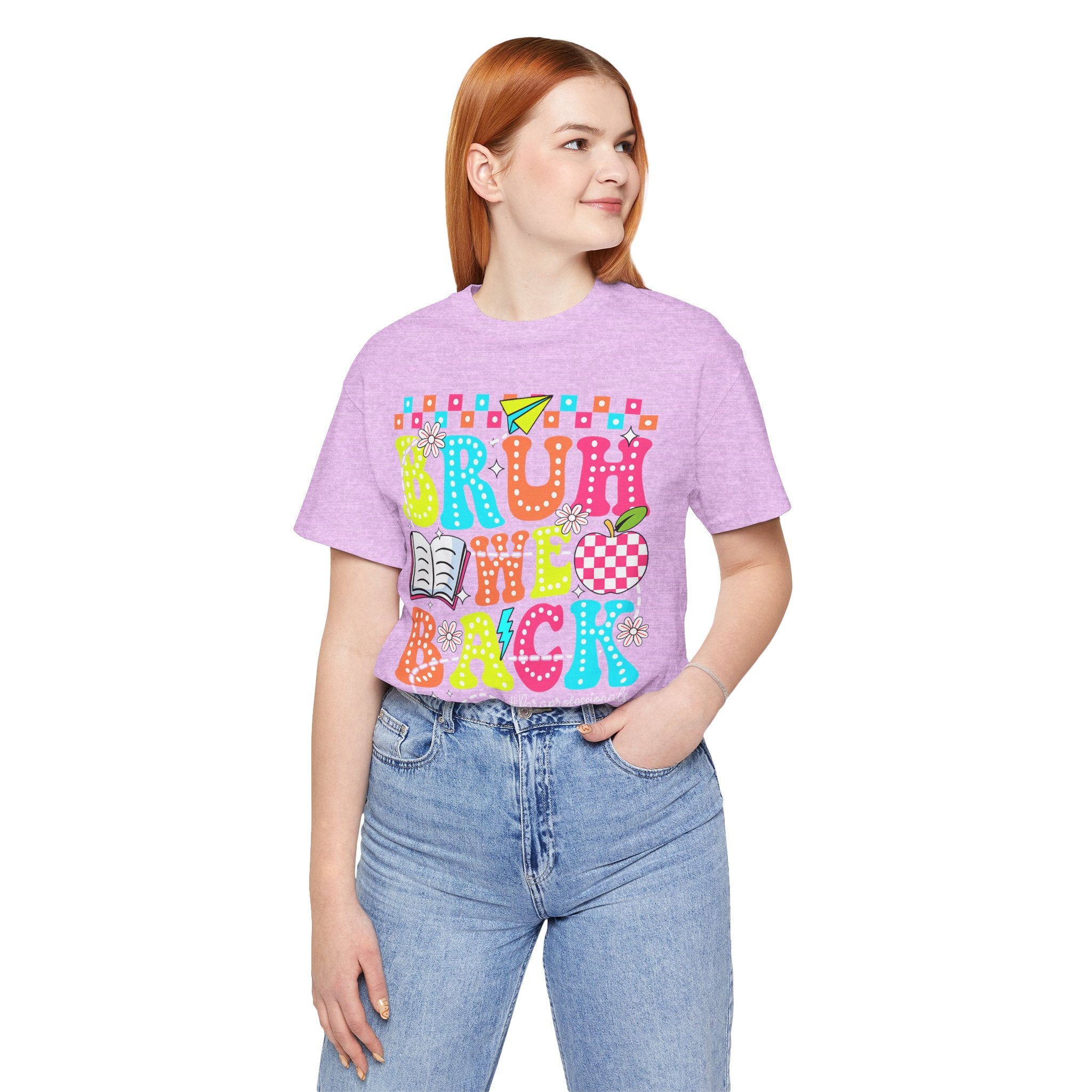 Back to School Tee — "Bruh We Back" Colorful Graphic Shirt