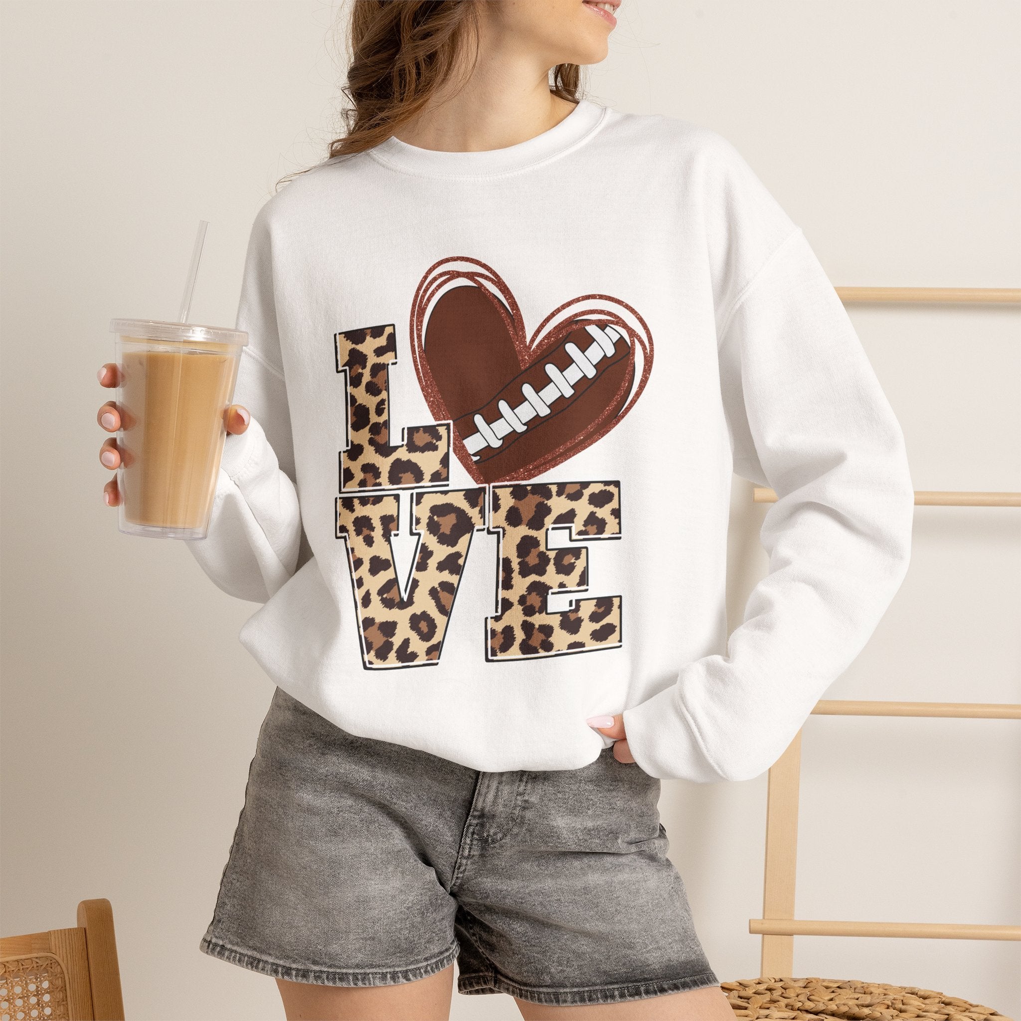 Football Love Leopard Sweatshirt