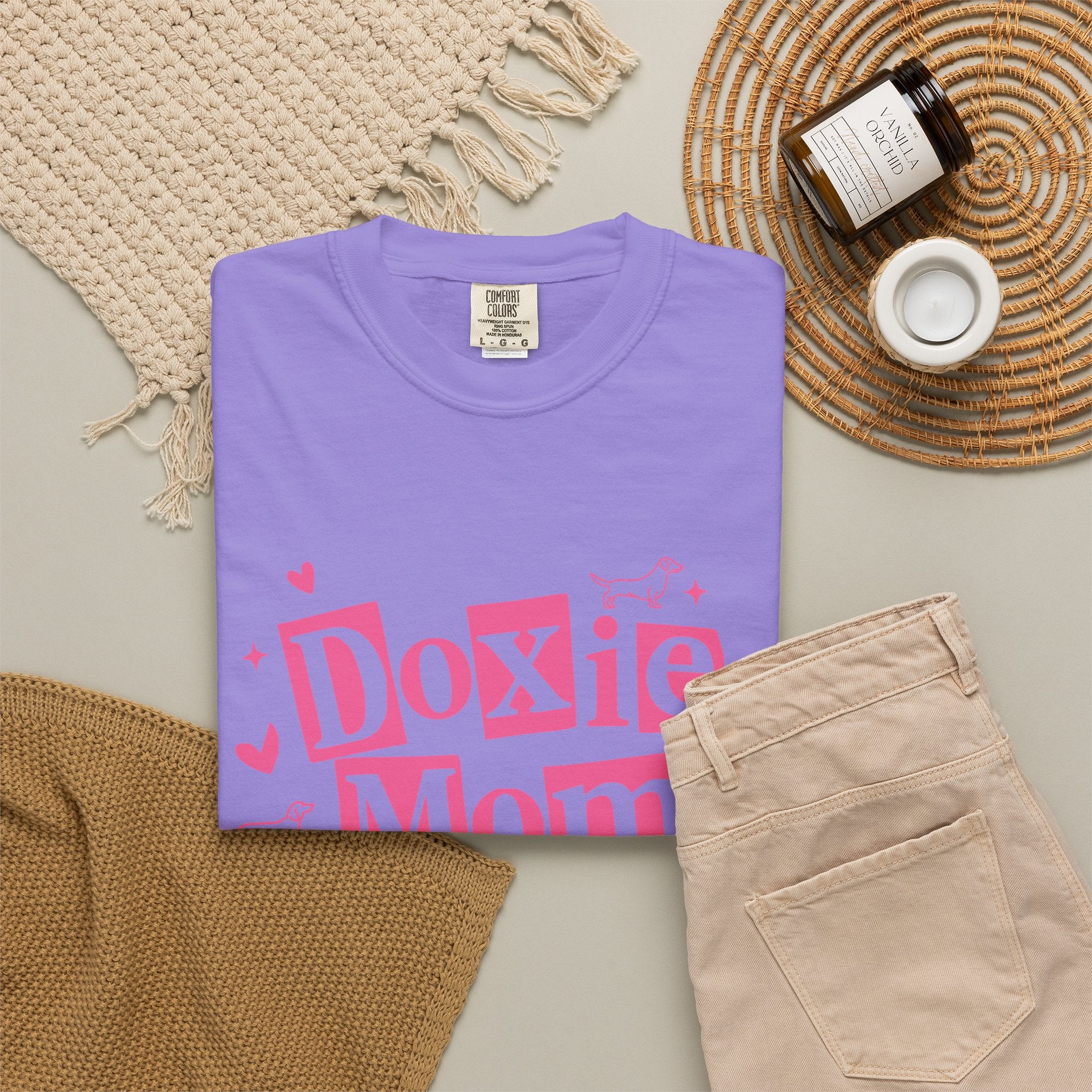Doxie Mom T-Shirt — Cute Pink Dachshund Dog Mom Tee