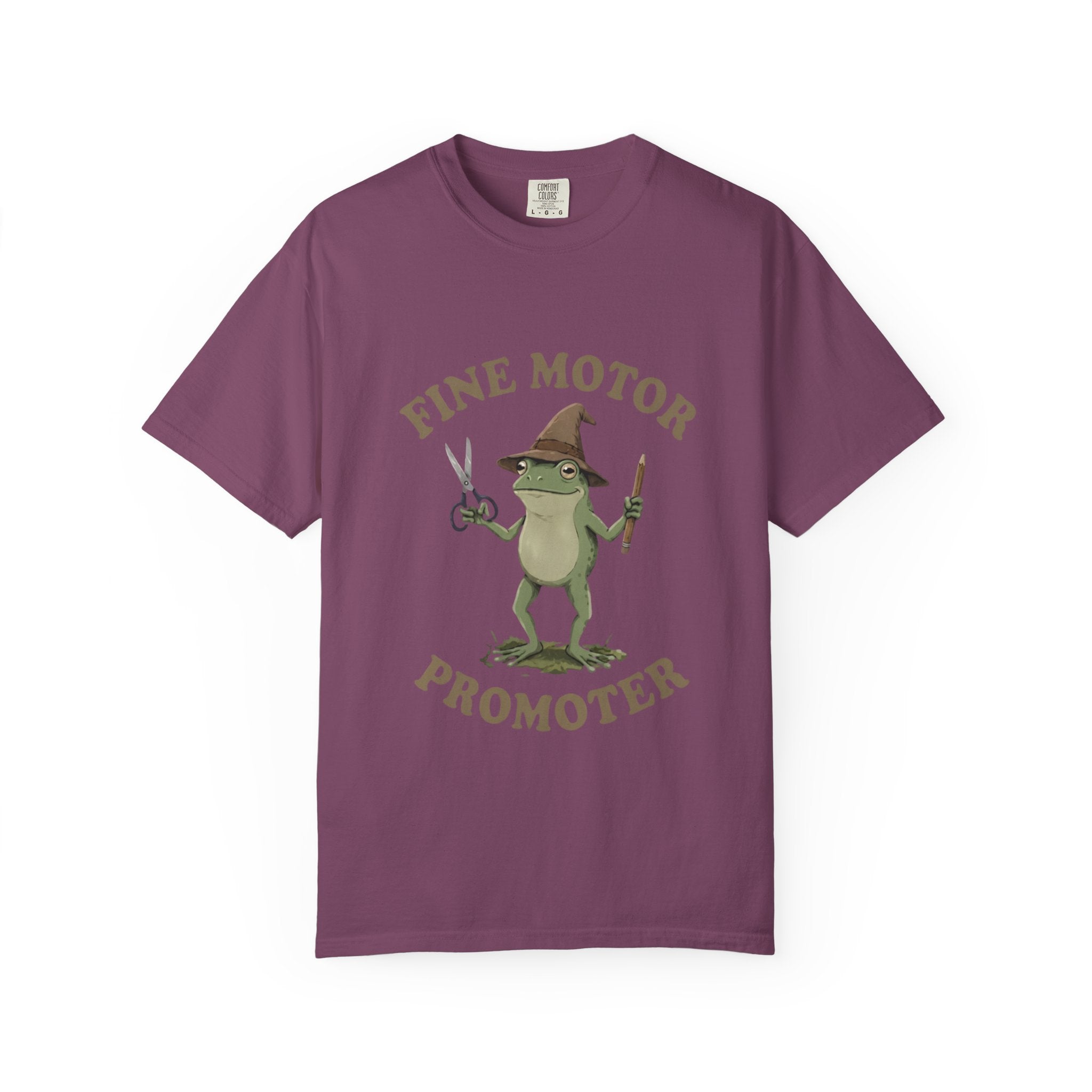 Fine Motor Promoter T-Shirt — Cute Frog Teacher Occupational Therapy Tee