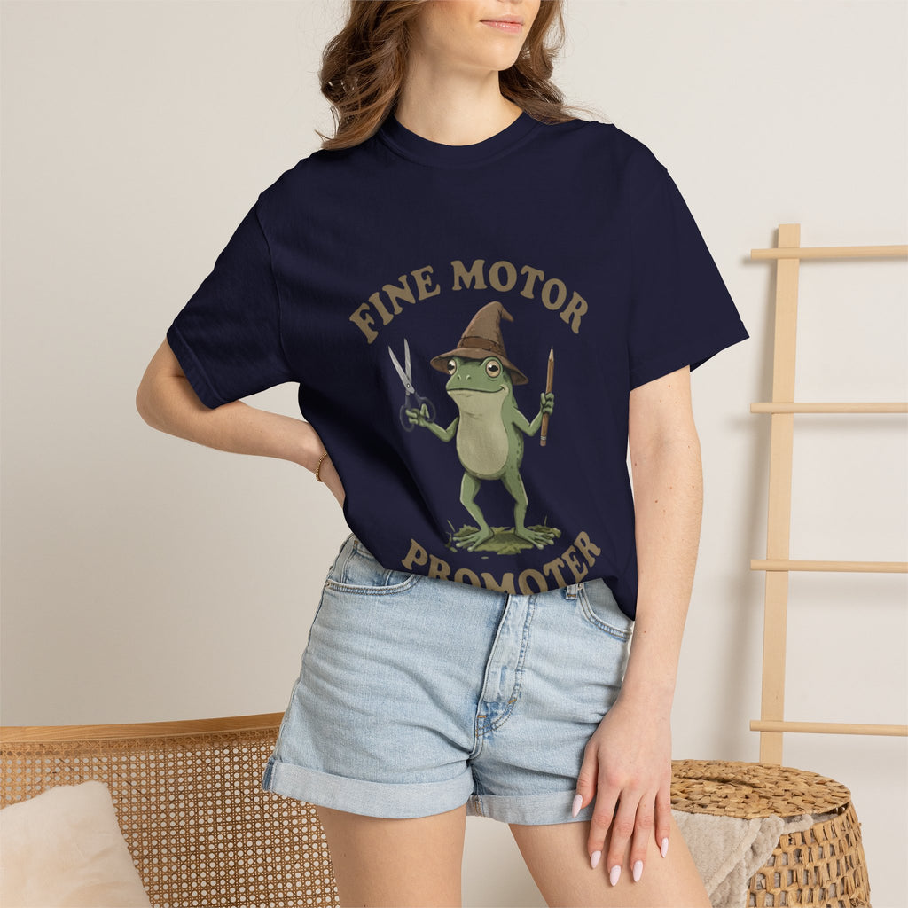Fine Motor Promoter T-Shirt — Cute Frog Teacher Occupational Therapy Tee