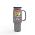 40oz Insulated Travel Mug — Colorful 'PARA' Pattern with Bow Design