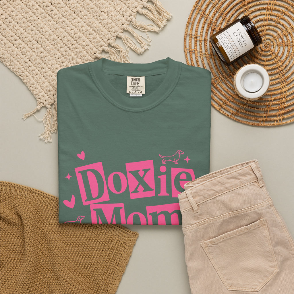Doxie Mom T-Shirt — Cute Pink Dachshund Dog Mom Tee
