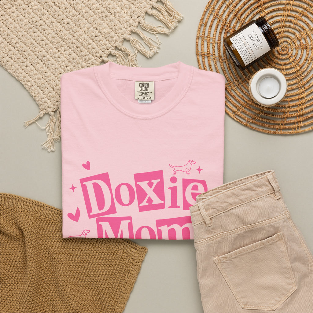 Doxie Mom T-Shirt — Cute Pink Dachshund Dog Mom Tee