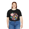Teacher Vibes Tee — Cute Retro Apple Classroom Graphic T-Shirt