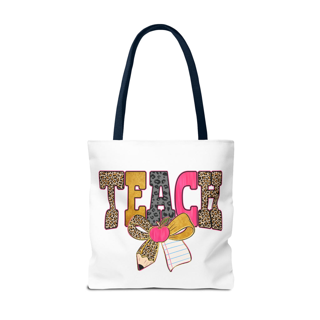 Teacher Leopard Print Pencil Tote Bag — Cute TEACH School Teacher Gift