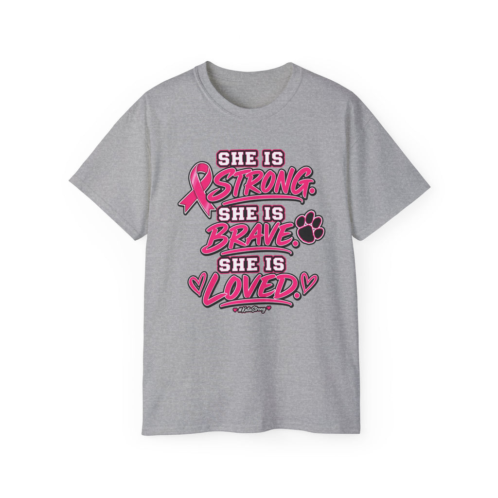 Katie Strong — "She is Strong" Breast Cancer Awareness Tee