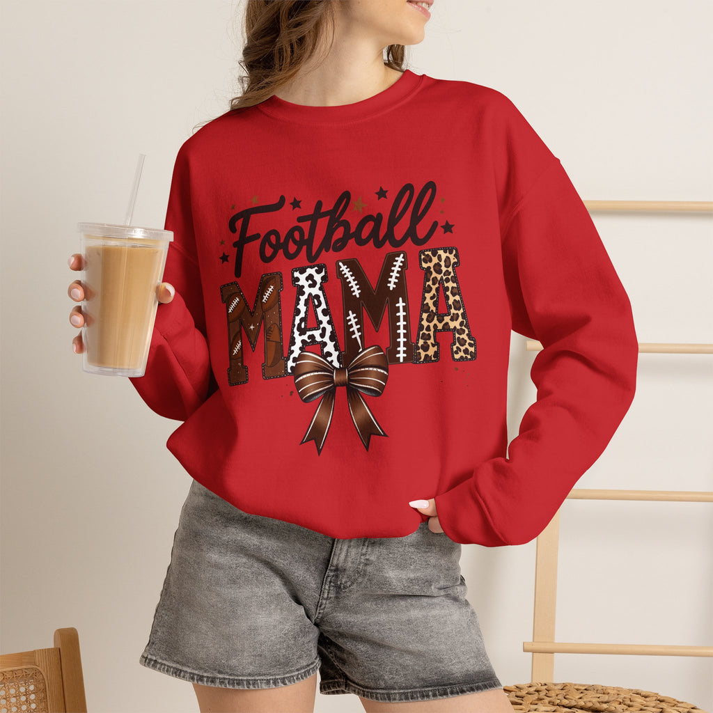 Football Mama Sweatshirt – Leopard Print Football Mom Crewneck