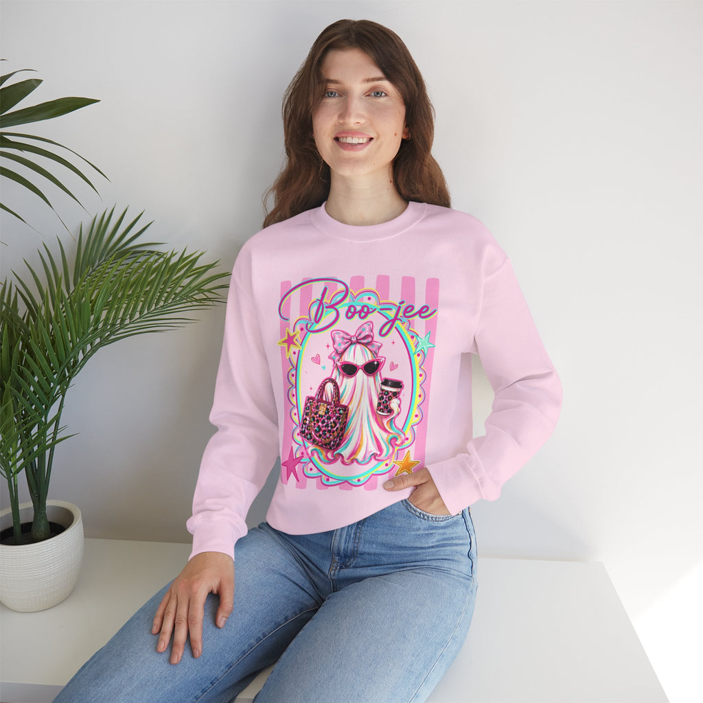 Halloween Crewneck Sweatshirt — "Boo-jee" Cute Ghost Fashion Graphic