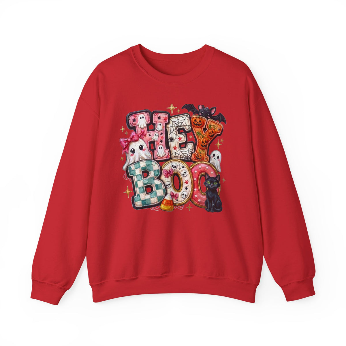 Halloween 'Boo!' Crewneck Sweatshirt – Cute Ghosts & Candy Halloween Pullover
