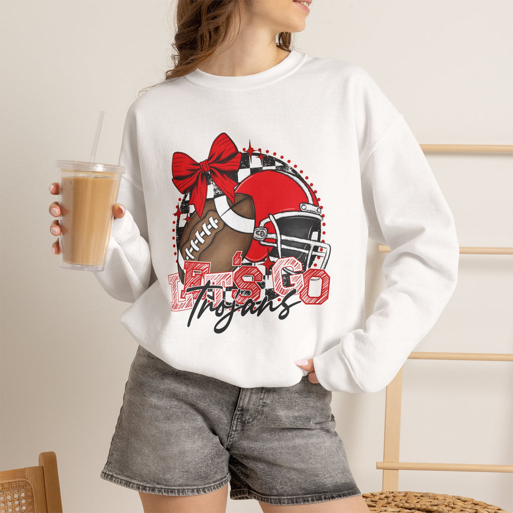 Trojans Football Mom Crewneck Sweatshirt
