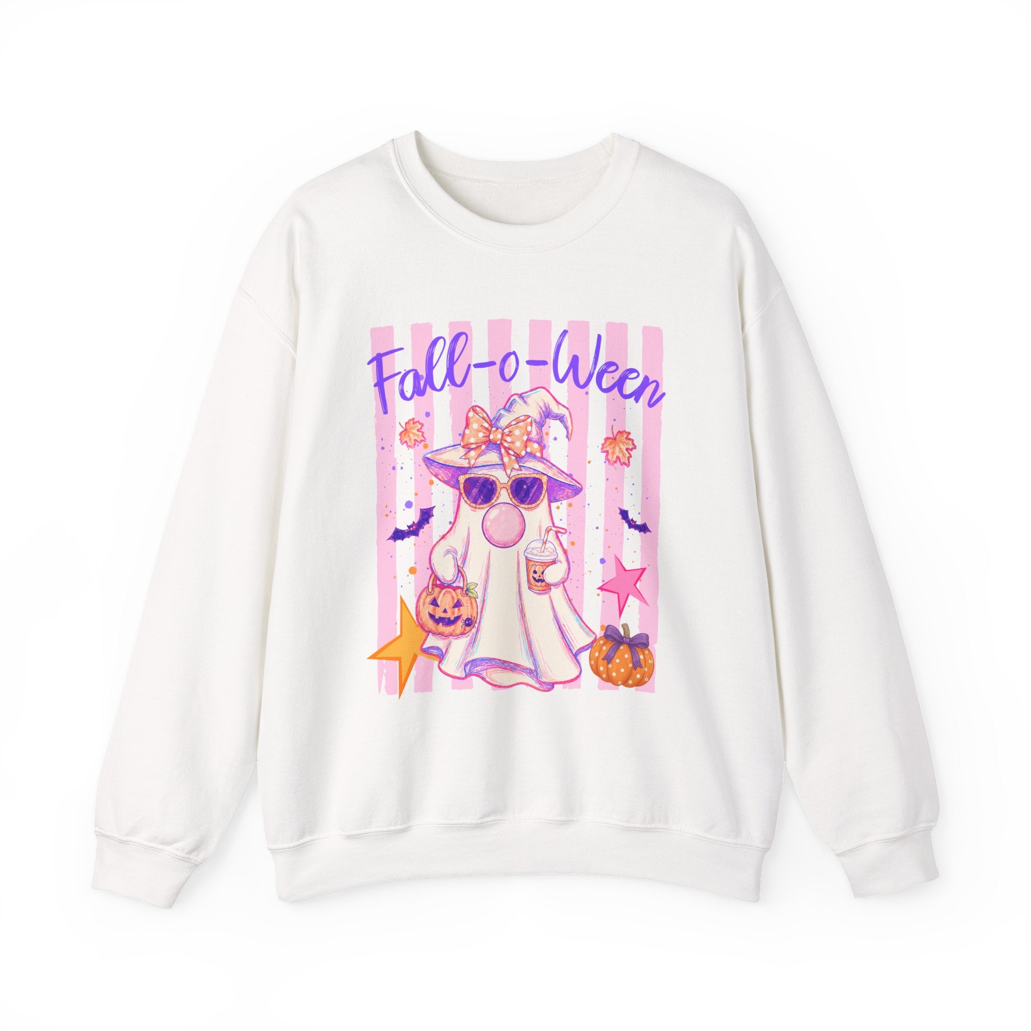 Fall-o-Ween Ghost Sweatshirt – Cute Pastel Halloween Crewneck