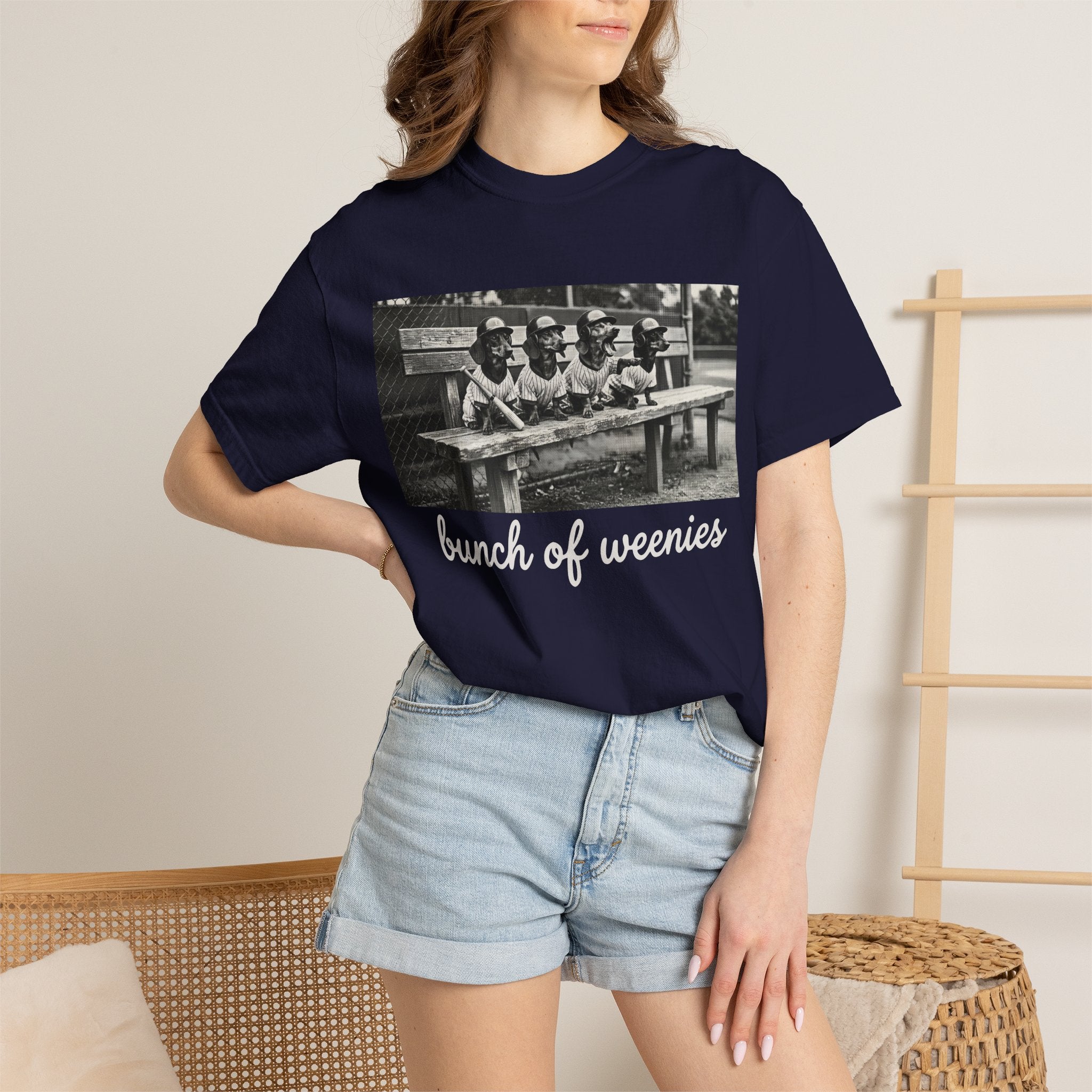 Vintage Bunch of Weenies White Text Photo T-Shirt