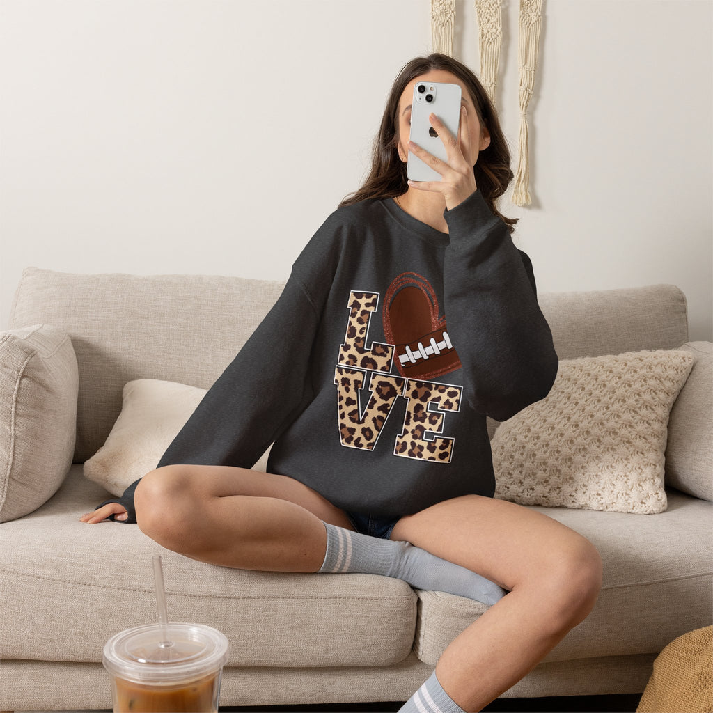 Football Love Leopard Sweatshirt