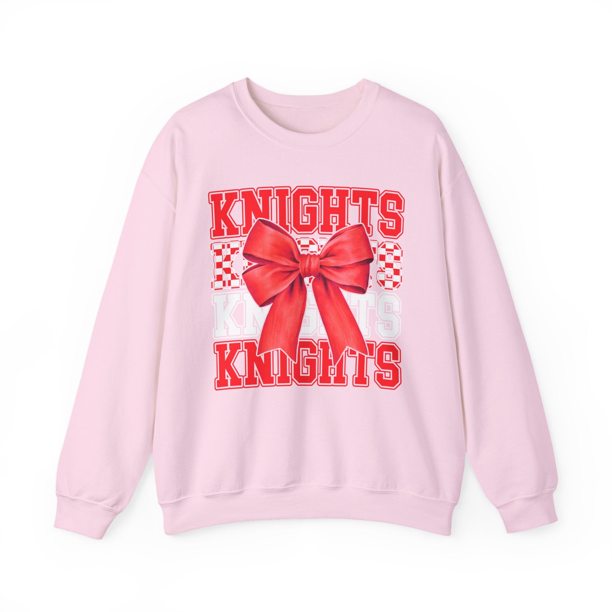 Crewneck Sweatshirt — 'Knights' Red Bow School Spirit  Crew