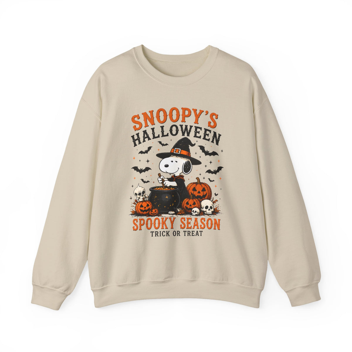 Snoopy Halloween Crewneck Sweatshirt – Spooky Season Trick-or-Treat Design