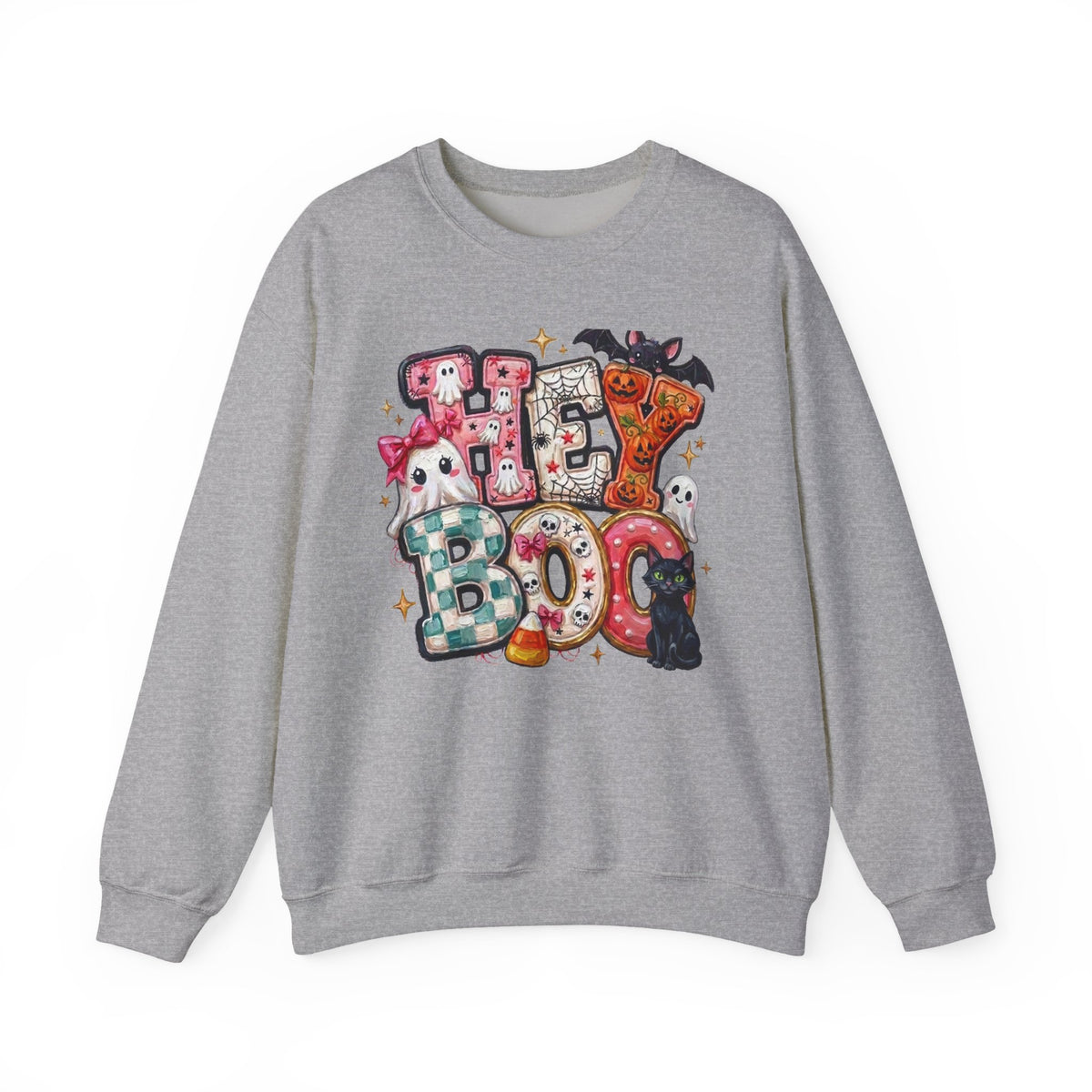 Halloween 'Boo!' Crewneck Sweatshirt – Cute Ghosts & Candy Halloween Pullover