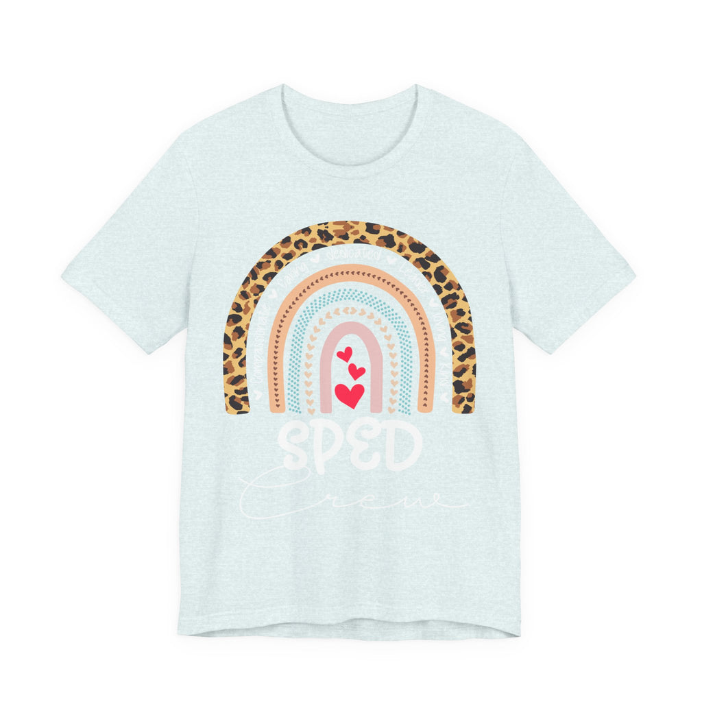 Leopard Rainbow Tee — Cute Pastel Heart Rainbow Graphic T-Shirt