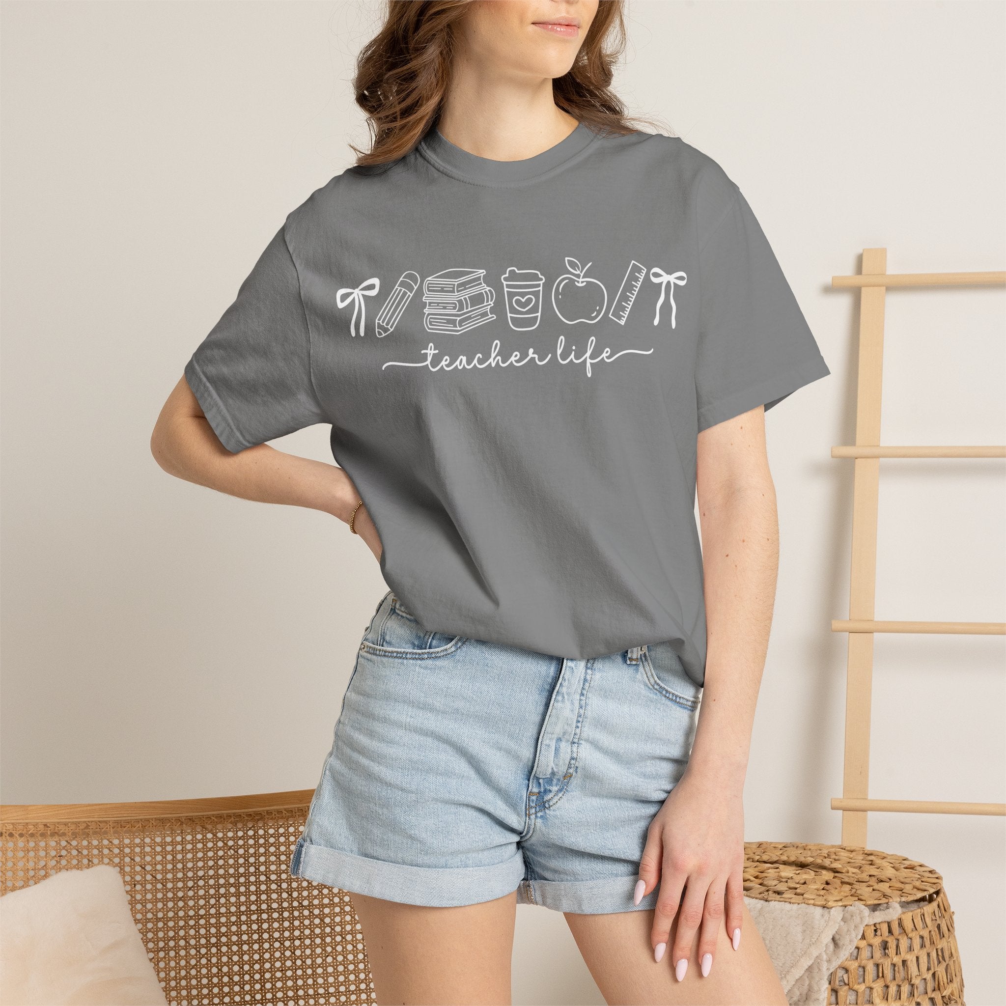 Teacher T-Shirt — Minimal Vintage Cream Tee