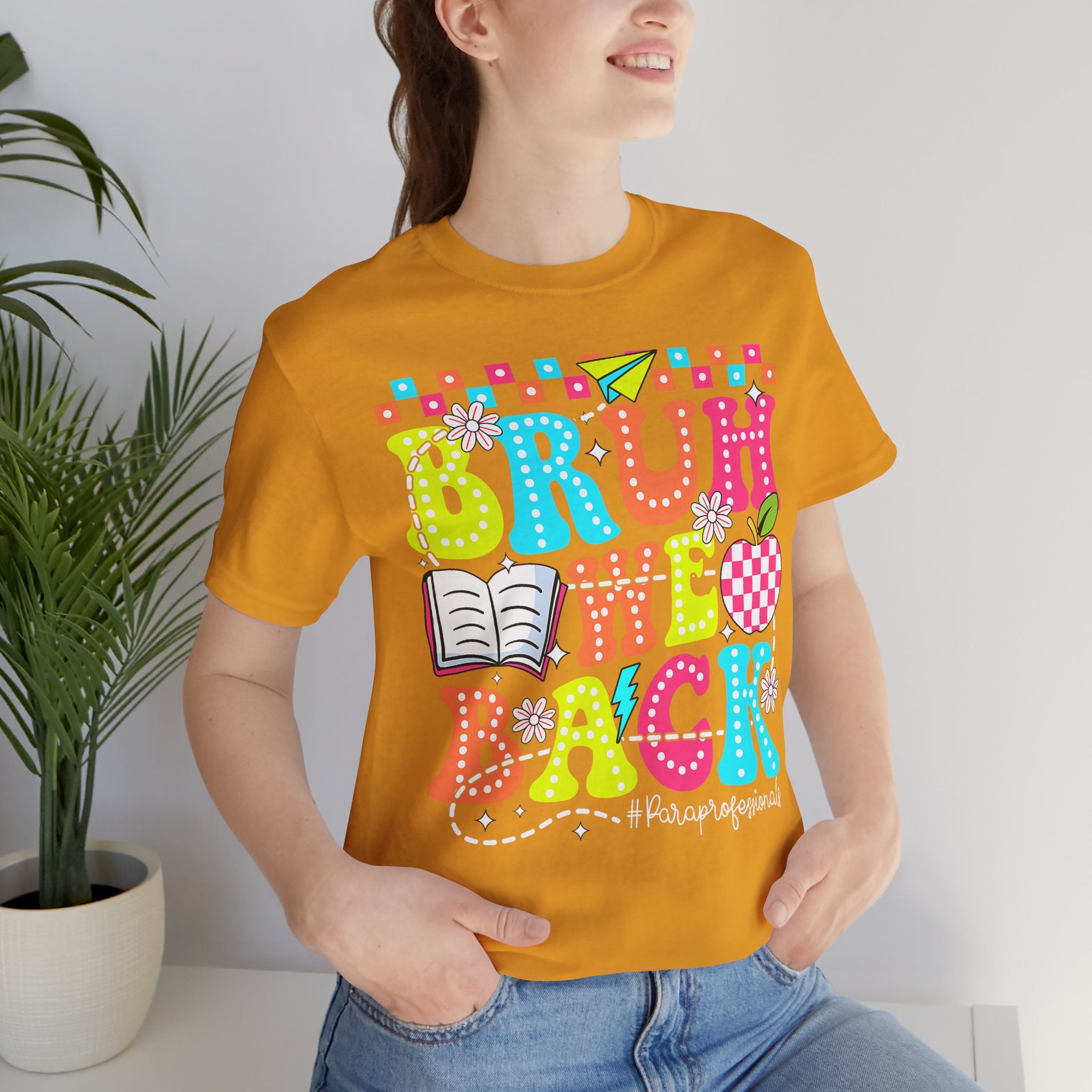 Back to School Tee — "Bruh We Back" Colorful Graphic Shirt