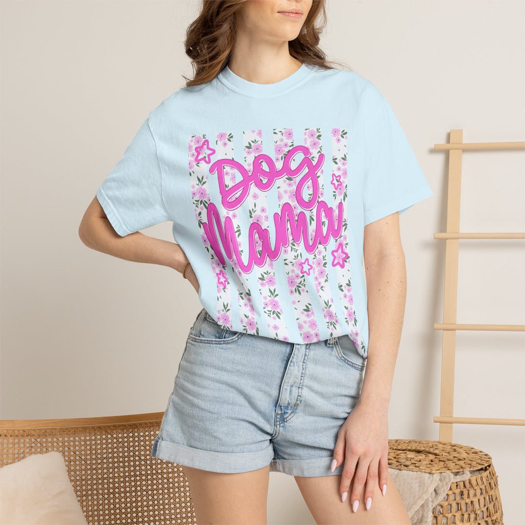 Dog Mama Floral Flag T-Shirt