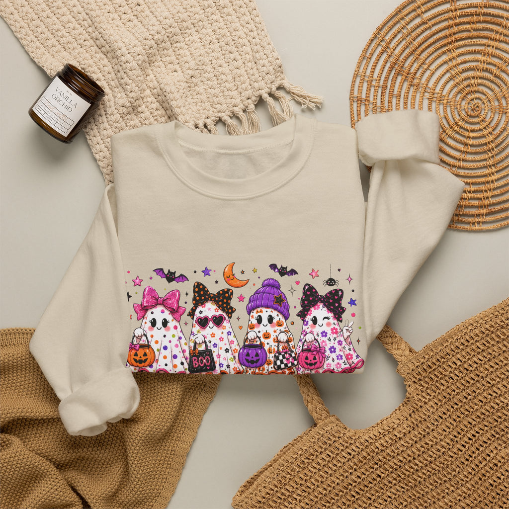 Halloween Gnomes Crewneck Sweatshirt — Cute Trick-or-Treat Gnome Halloween Sweater