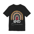Leopard Rainbow Tee — Cute Pastel Heart Rainbow Graphic T-Shirt