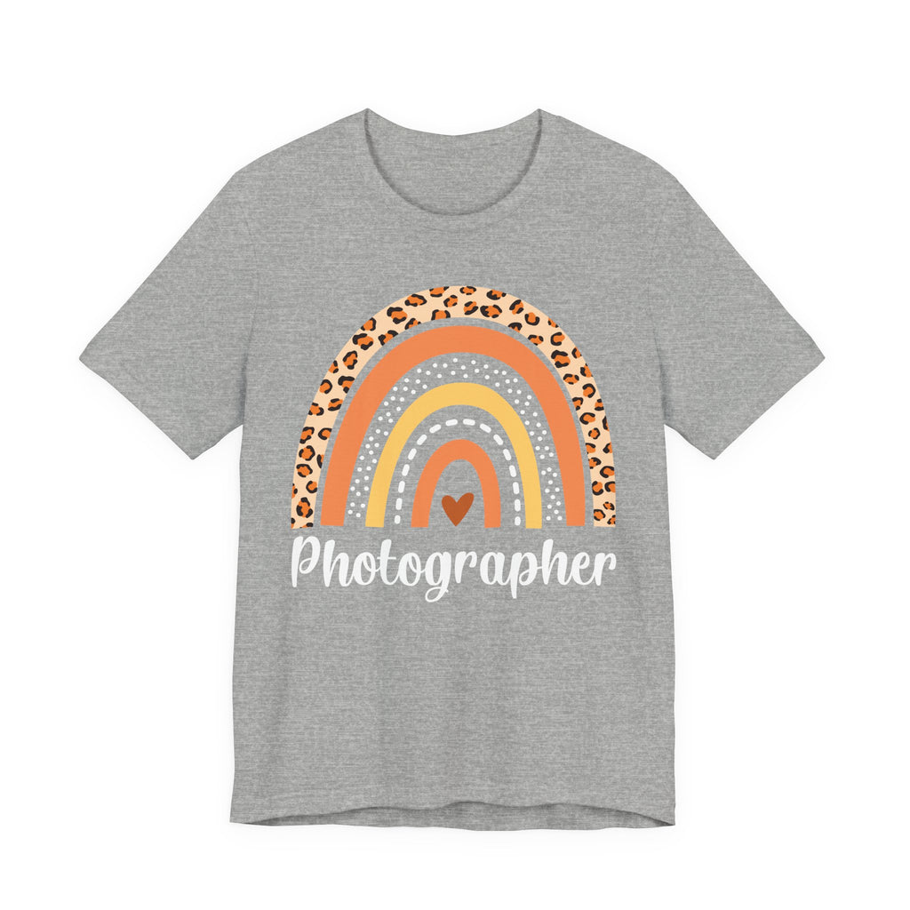 Leopard Rainbow  Photographer Tee — Boho Heart Graphic T-Shirt